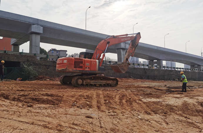 南昌市政建設(shè)集團(tuán)S49楓生快速路項目西半幅開始施工